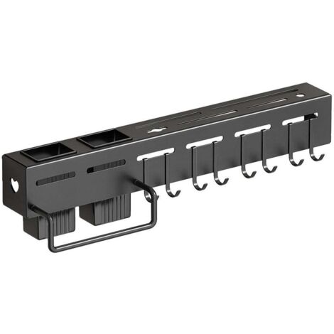 Étagère de rangement pour ustensiles de cuisine en acier inoxydable, porte-couteaux et porte-casseroles