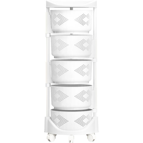 Étagère de rangement rotative pour cuisine et salon, rangement multicouche de petits fruits et légumes, facile à déplacer