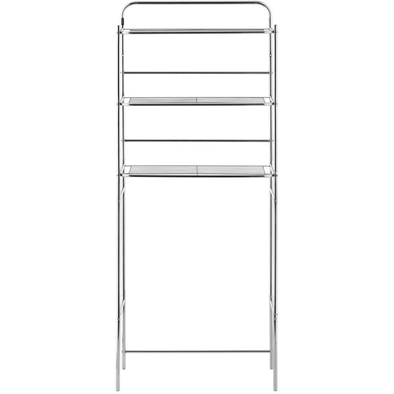 3 Niveaux, 24 Kg, Acier Chrom/é Uniprodo /Étag/ère Machine /À Laver Meuble De Rangement pour Lave-Linge Toilette WC Salle De Bain UNI/_Shelf/_01