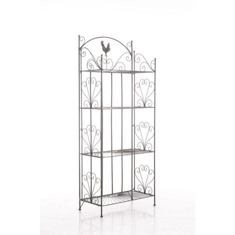 Etagère de rangement support plantes meuble pour terrasse balon salon en métal bronze 100003981