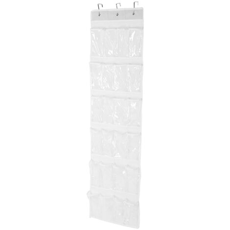 Étagère de Rangement Suspendue 24 Pochettes pour Chaussures, Gain de Place