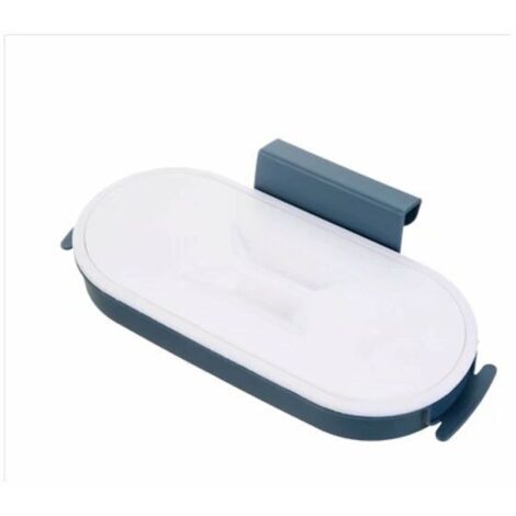Étagère de rangement suspendue pour sac à ordures, support mural domestique crochet armoire porte cintre cuisine poubelle, sac poubelle suspendu bleu