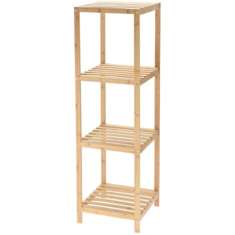 Etagère de rangement Well Home en bambou à 4 niveaux H.110cm