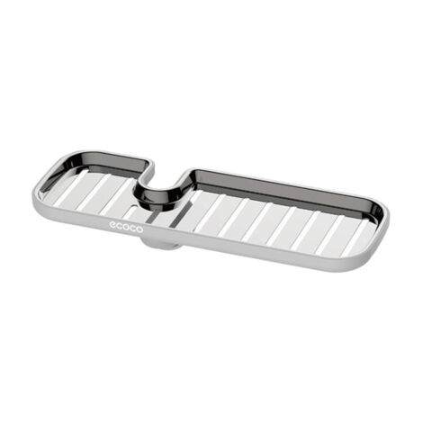 Étagère de robinet en acier inoxydable, grande taille, couleur grise, rangement cuisine ou salle de bain