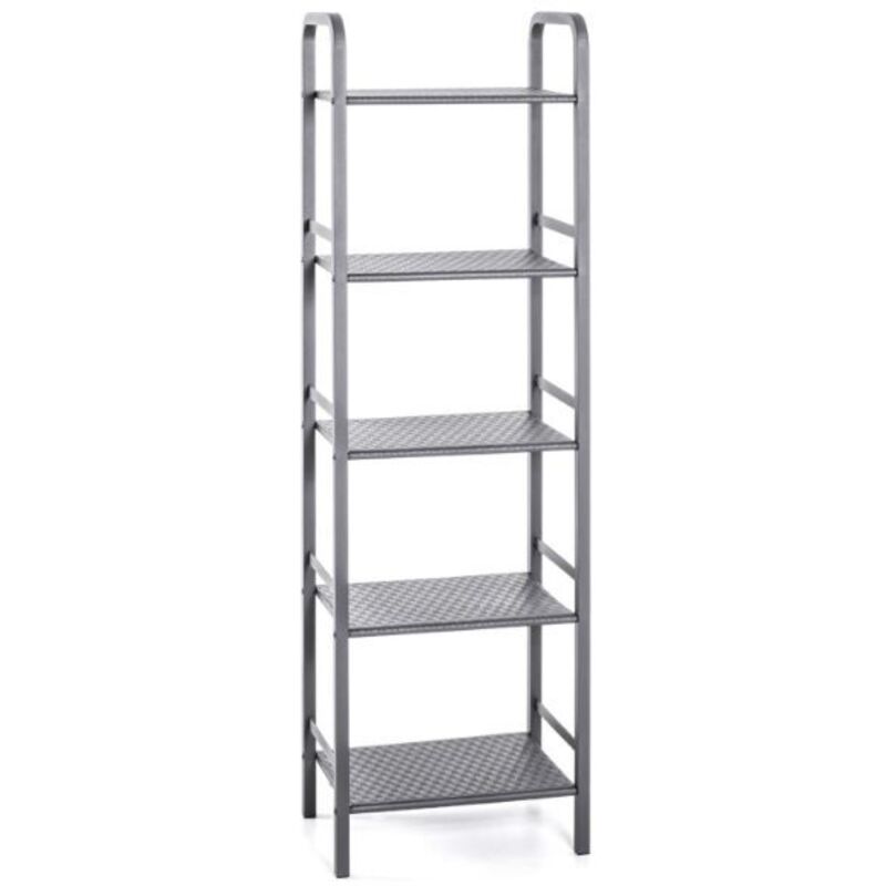 Etagère latérale 40 x 28 x 137 cm Gris foncé Etagère latérale 40 x 28 x 137 cm Gris foncé