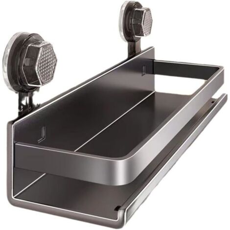 Étagère de salle de bain avec ventouse,Étagère de rangement murale pour douche,Support d'organisation de Design peu encombrant,30CM