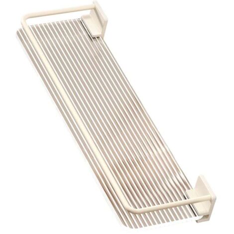 Étagère de salle de bain, blanc crème, convient pour salle de bain, cuisine, 50 x 10 x 4 cm