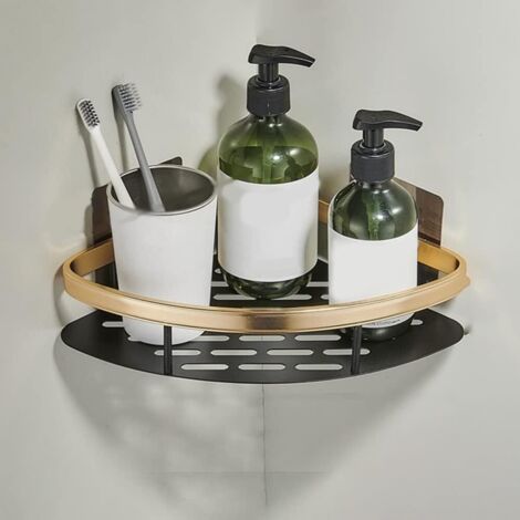 Étagère de Salle de Bain Étagère à Ventouses Triangulaire Imperméable Multipratique Sans Perçage Économiseur d'Espaces