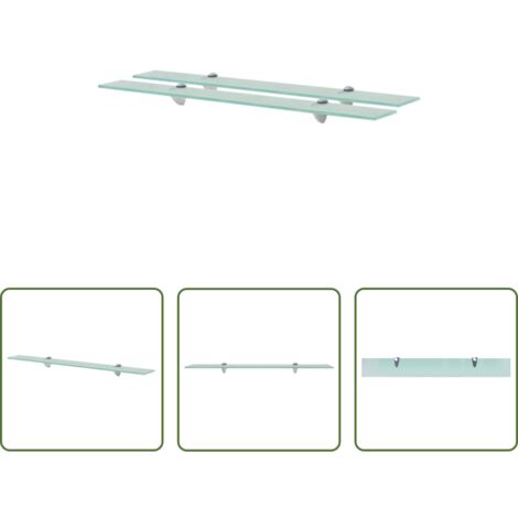 Étagère de salle de bain -  Étagères murales 2 pcs Verre 80 x 10 cm 8 mm