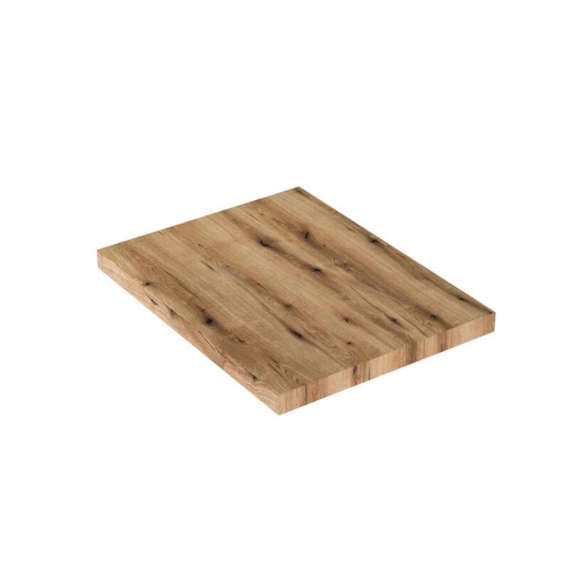 Abitare - tagère de salle de bain pour vasque sur pied 60x46x3,8 cm noyer foncé - Metz - Mensola