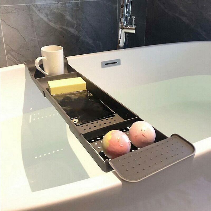 Étagère de salle de bain réglable Étagère de baignoire Étagère de rangement Étagère de rangement DIY Ou