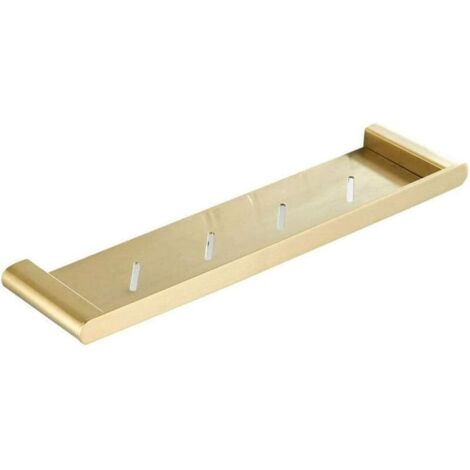 Étagère de salle de bain simple couche en acier inoxydable brossé doré 50cm
