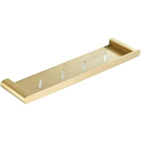 Étagère de salle de bain simple couche en acier inoxydable brossé doré 50cm
