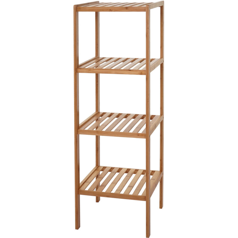 HHG - jamais utilisé] Étagère de salle de bains 550, Armoire, Bambou, 110x34x33cm