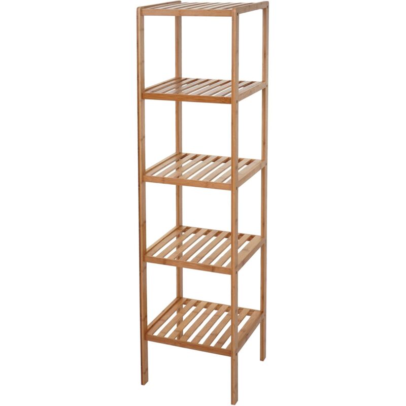 HHG - jamais utilisé] Étagère de salle de bains 550, Armoire, Bambou, 140x34x33cm