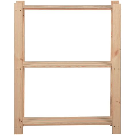 Étagère de stockage 3 niveaux 60x28,5x90 cm Bois de pin massif