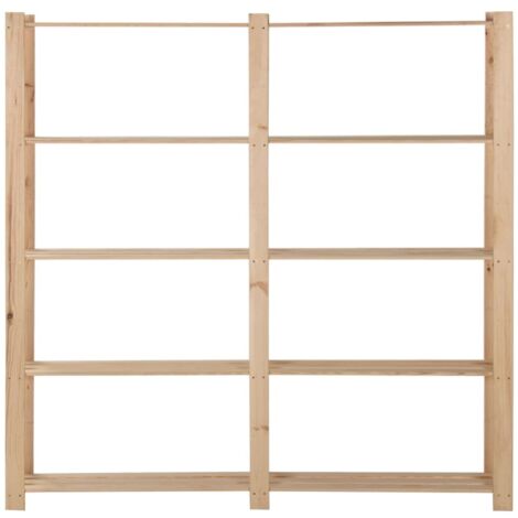 Étagère de stockage 5 niveaux 170x28,5x170cm Bois de pin massif
