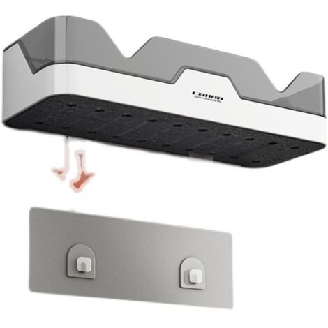 Étagère de toilette murale à perforations gratuites pour cuisine, salle de bain, lavabo, toilettes, rangement mural pour p