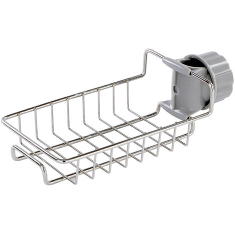 Étagère de vidange suspendue pour robinet, rangement organisé en acier inoxydable aéré pour évier de cuisine à une couche