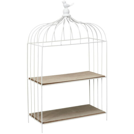 Étagère Déco à Poser "Cage à Oiseau" 51cm Blanc
