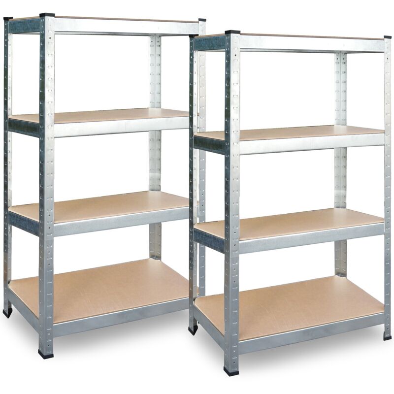 Étagère d'entrepôt en métal, lot de 2, 180 x 90 x 40 cm Plonos PL-702