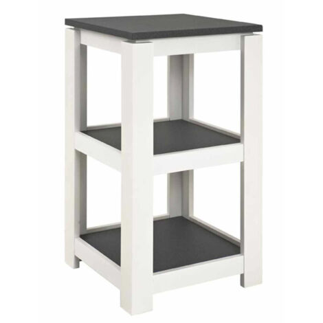 Étagère Design 3 Niveaux "Granit" 74cm Blanc