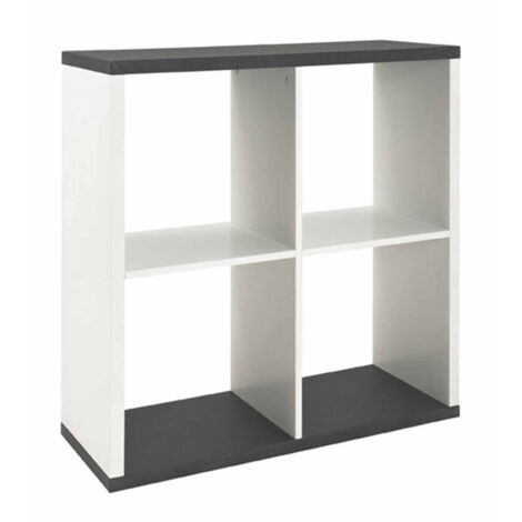 Étagère Design 4 Cases "Granit" 86cm Blanc