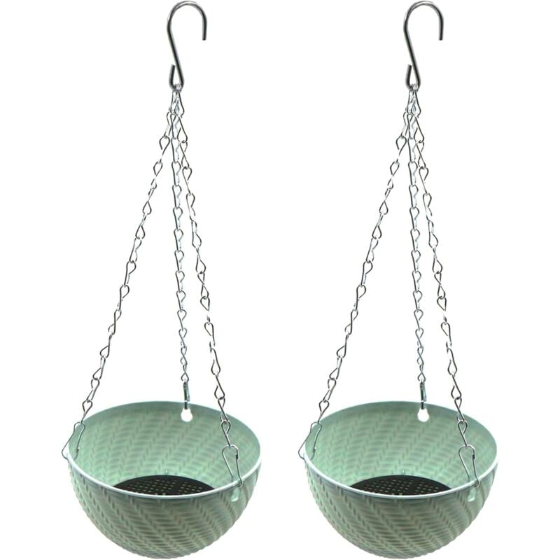 Tagère d'extérieur - 2 pots de fleurs suspendus - 15 × 8,5 cm, bleu 2 pièces