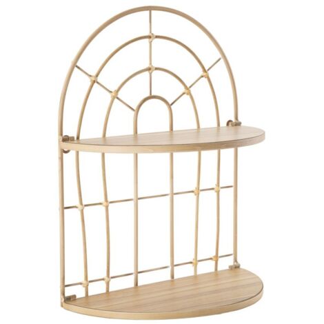 Étagère double en arc de cercle 34,5 x 18 x 45,5 cm