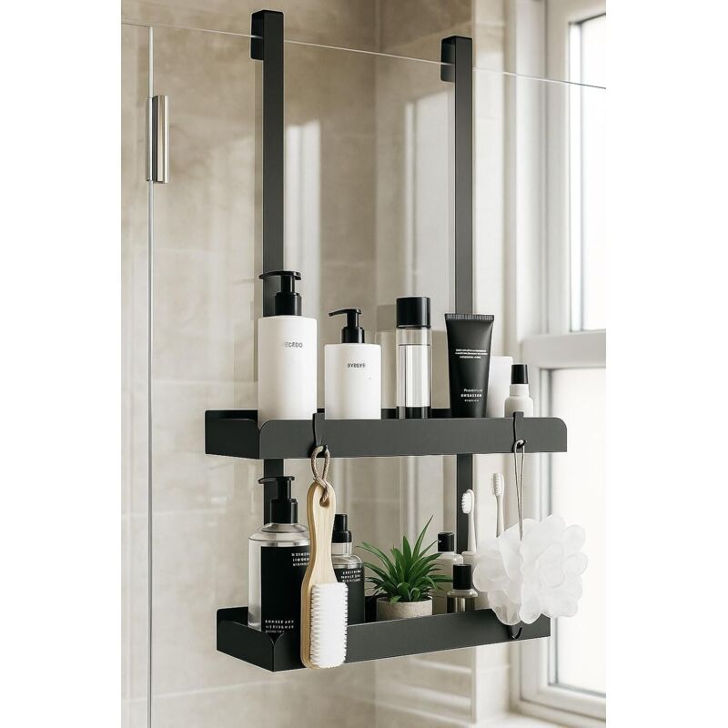 Etagere Douche à Suspendre 55,5cm Rangement Étagère Douche A Suspendre Porte