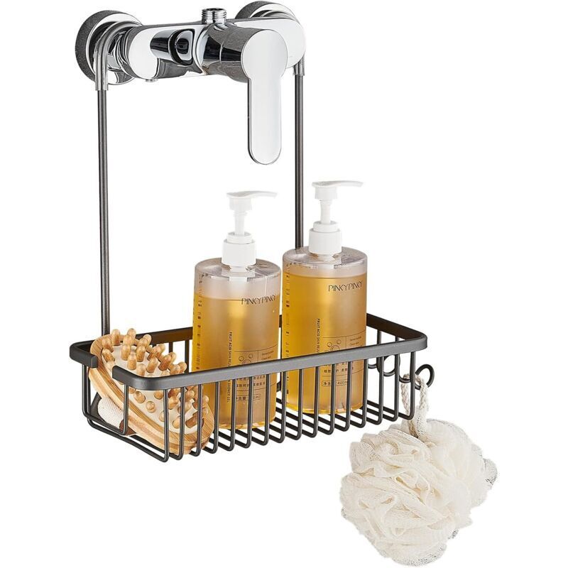 Etagere Douche a Suspendre, Gris Etagere Douche sans Percage, Etagere Salle De Bain Pour le gel Douche et le Shampooing