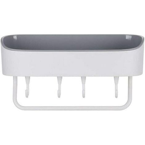 Étagère douche murale ventouses, rangement salle de bain sans perçage