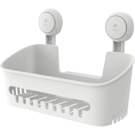 Etagère Douche sans Perçage Réutilisable Etagère Ventouse Simple d'Installation Charge 10KG Impérable Rangement Douche pour Carrelage Paroi de la Douche Salle de Bain & Cuisine-Fei Yu
