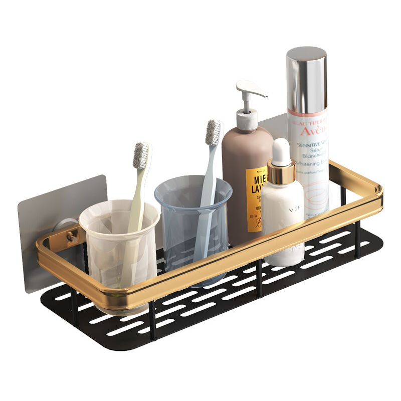 Tagère Douche, Serviteur de Douche Sans Perçage, Paniers Rangement D'organisateur de Douche Mural Support Douche Espace Aluminium Antirouille