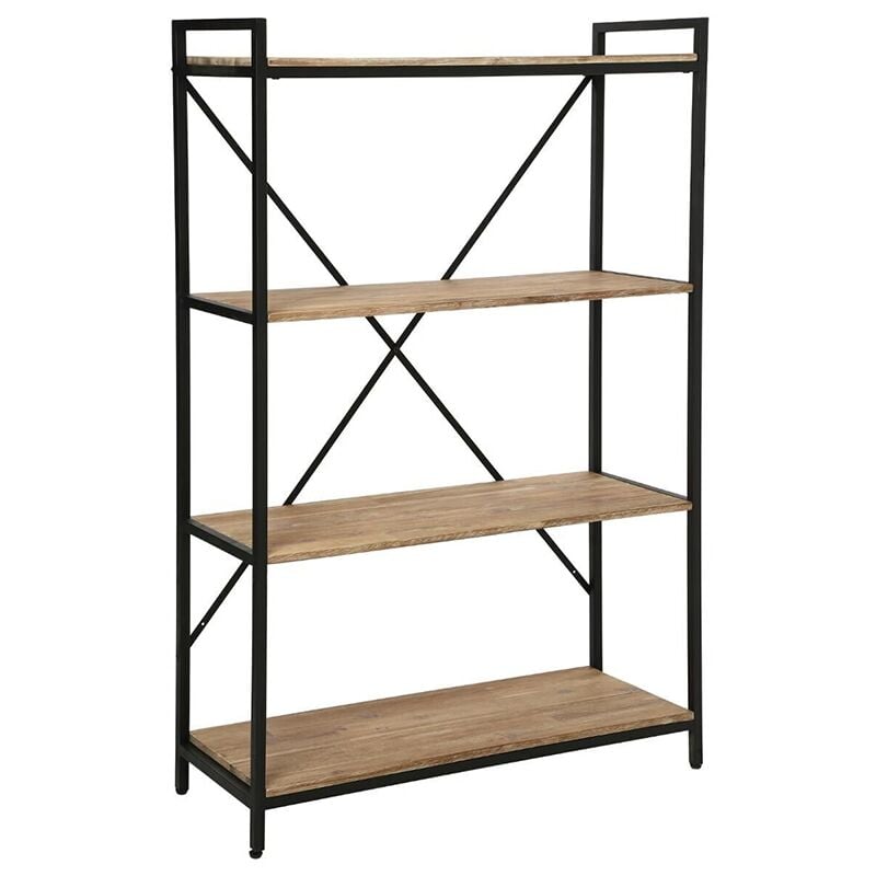 Atmosphera - tagère 4 Étages Edena En Métal Et Acacia Noir