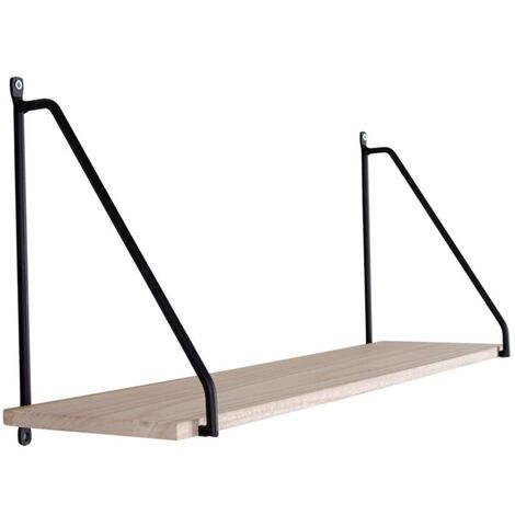 Étagère Emma Noir et naturel House Nordic - Multicolore