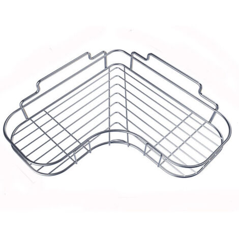 Étagère en acier inoxydable de salle de bain de cuisine sans poinçon triangle toilette coin cintre stockage égouttoir
