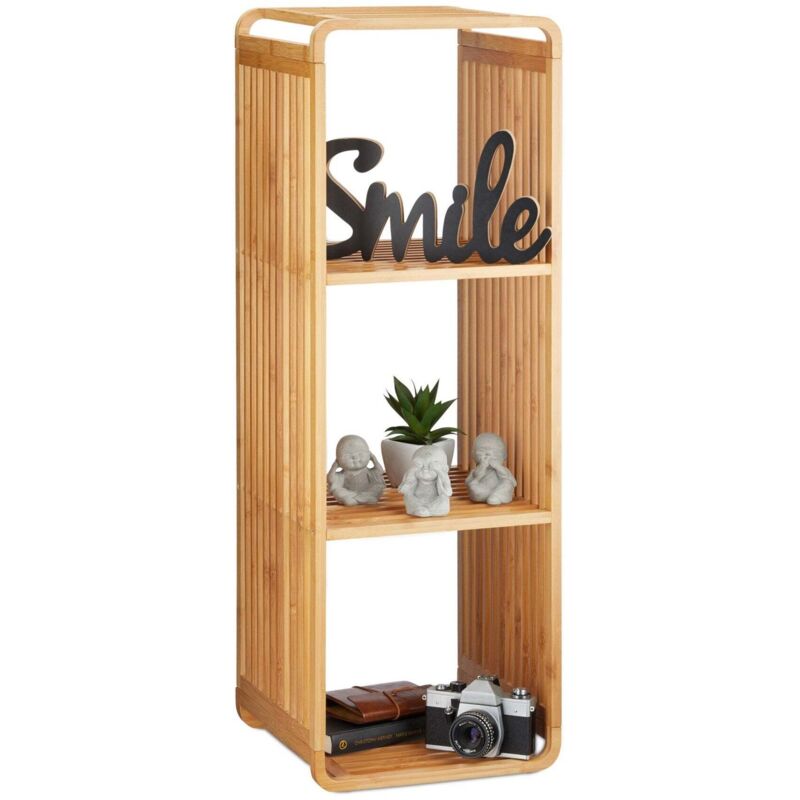 Northix - Etagere en bambou aux coins arrondis