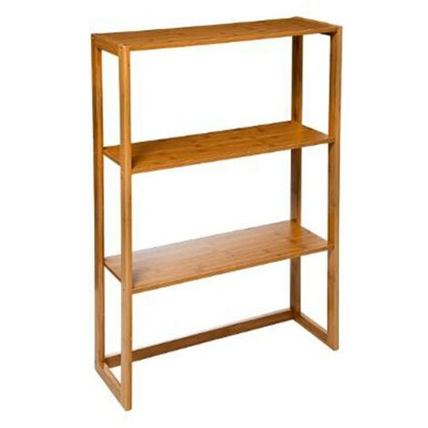 Étagère en bambou naturel 3 niveaux 57x20x90 cm - Marron - SILUMEN