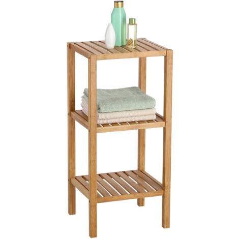Étagère en bambou pour la salle de bain, 37 x 33 x 80 cm