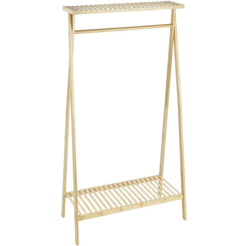 Tagère en bois avec étagère pour chaussures et sacs, Lanai Wenko