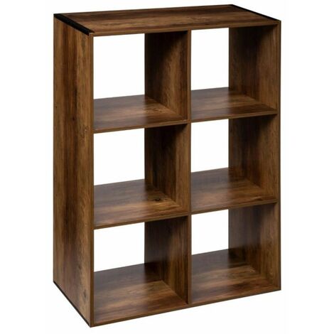 Étagère en bois coloris marron foncé - longueur 67 x Profondeur 32 x Hauteur 100 cm