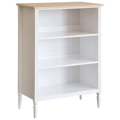 Etagère en bois de pin coloris blanc - Longueur 75 x Profondeur 35 x Hauteur 102 cm