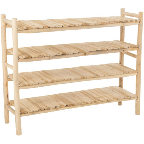 Étagère en bois de teck naturel Naturel 40x140x110 cm
