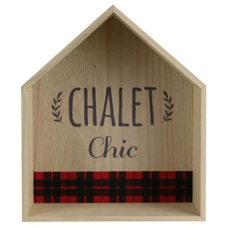 Etagère en bois maison chalet chic 30 cm