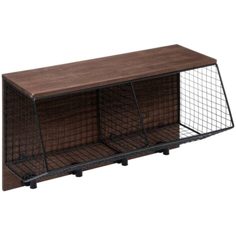 Etagère en bois & métal 42x26cm - Atmosphera créateur d'intérieur
