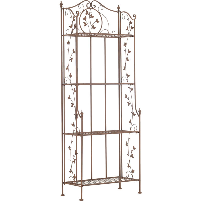 Légant étagère de conception en métal élégant et rustique avec 3 étagères différentes de couleurs colore : antique brun