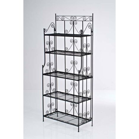 Etagère De Rangement Pliable CLP Ciara Fer Forgé 5 étagères Métal 173cm