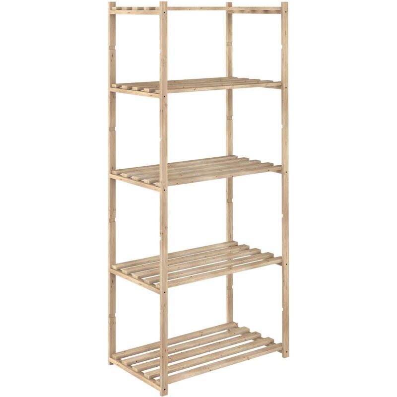 Astigarraga - Etagere Lamellee Nature 5 Etageres Fond 40cm .