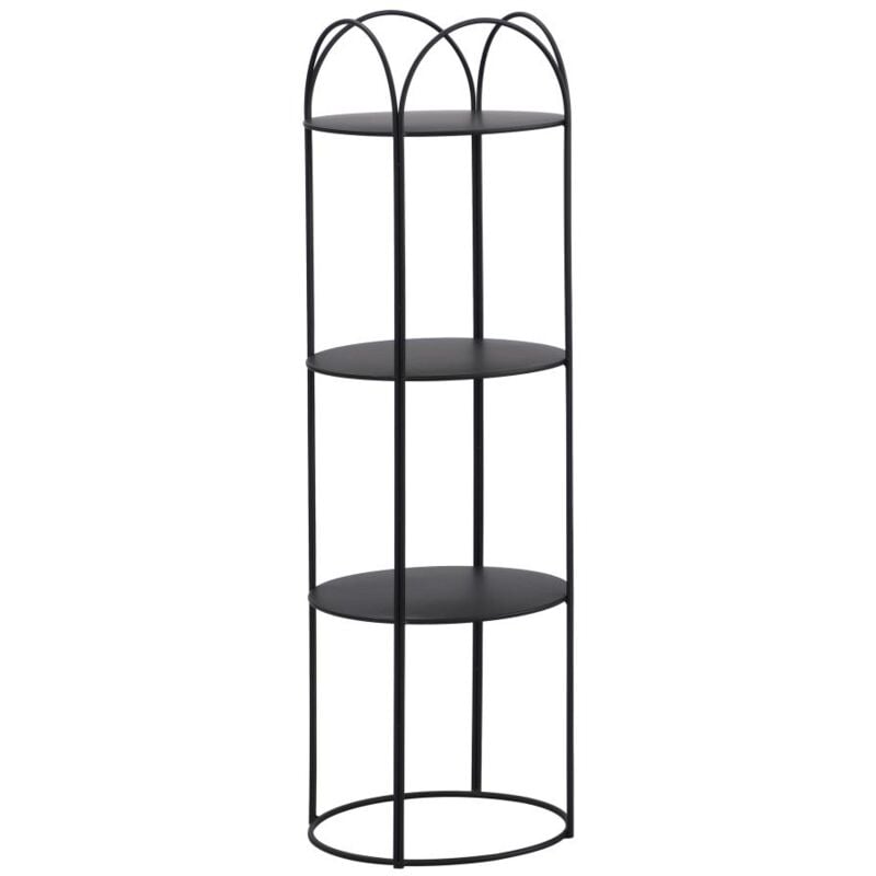Vente-unique - Etagère en métal - 3 tablettes - Noir - graziela